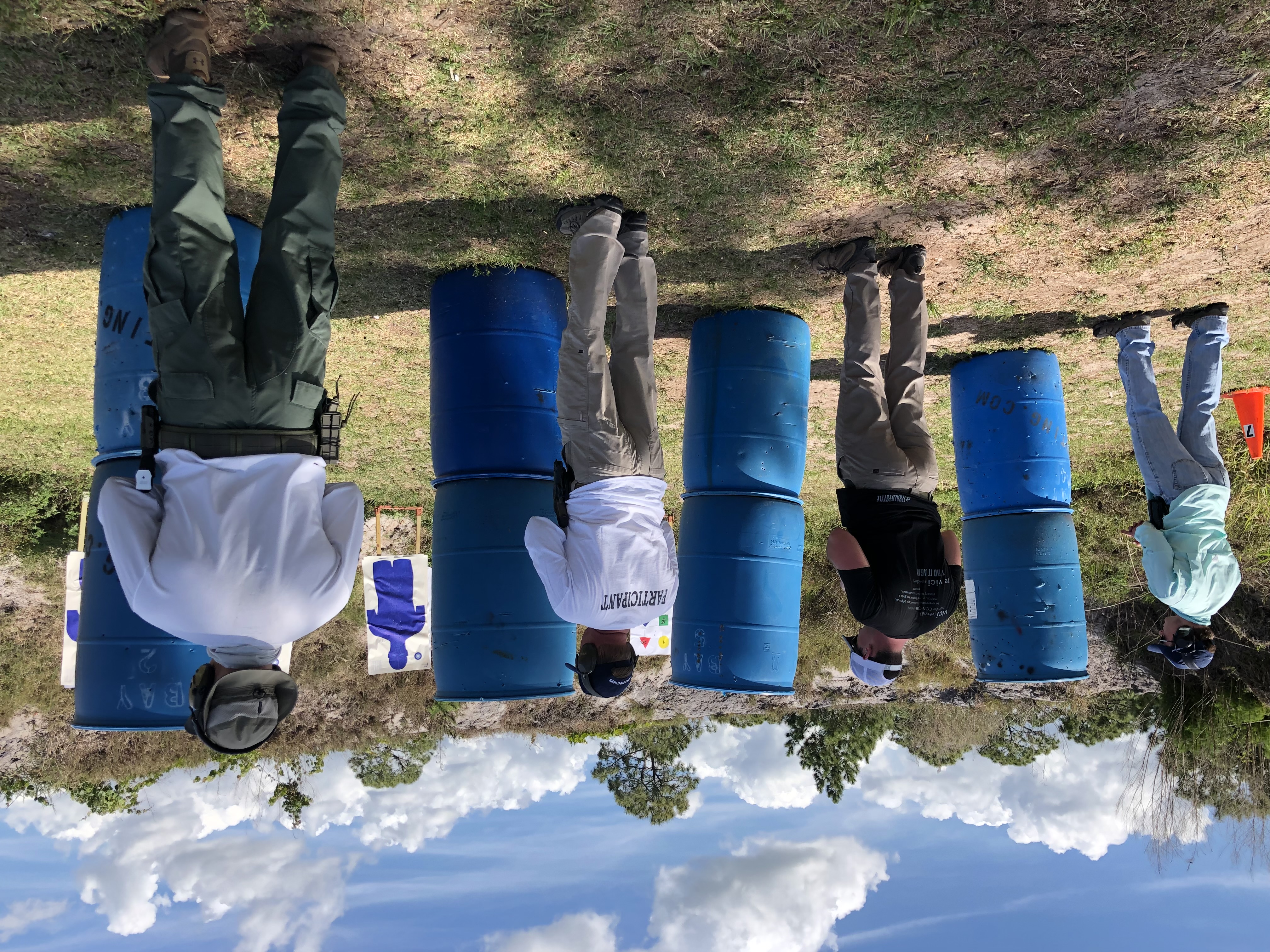 Students shooting side by side on the range